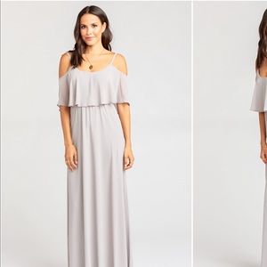 Bridesmaid dress show me your mumu dove gray